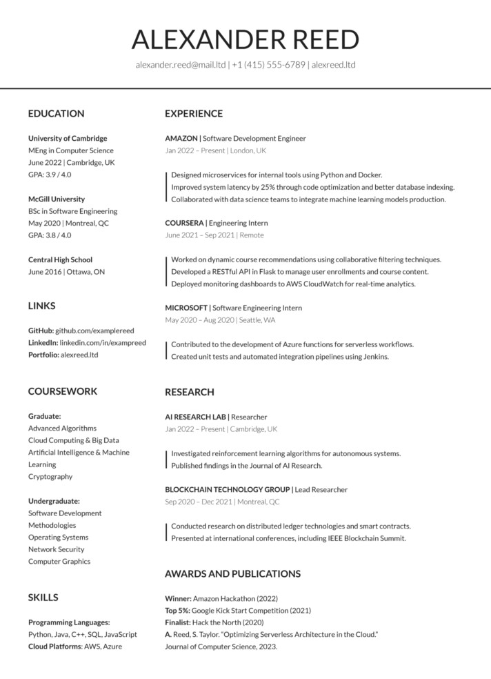Deedy Resume Free Google Docs Template