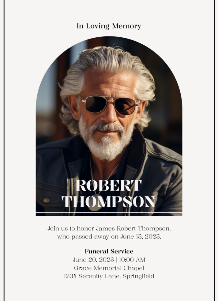 Funeral Invitation Free Google Docs Template