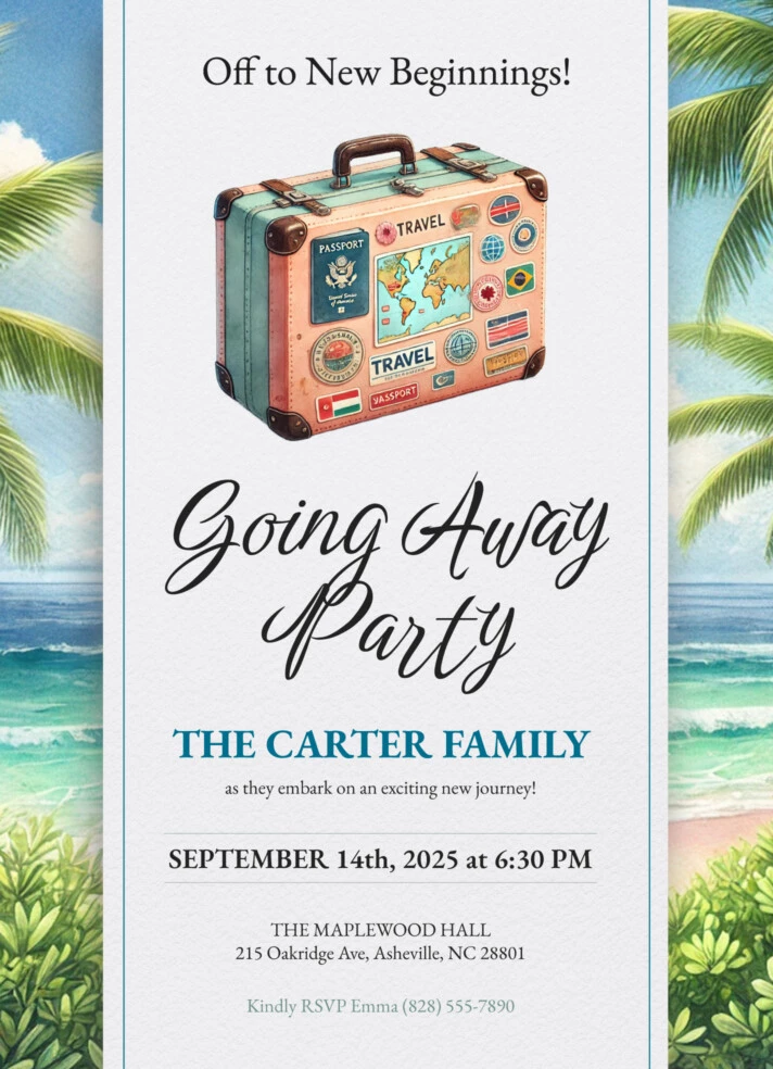 Going Away Party Invitation Free Google Docs Template