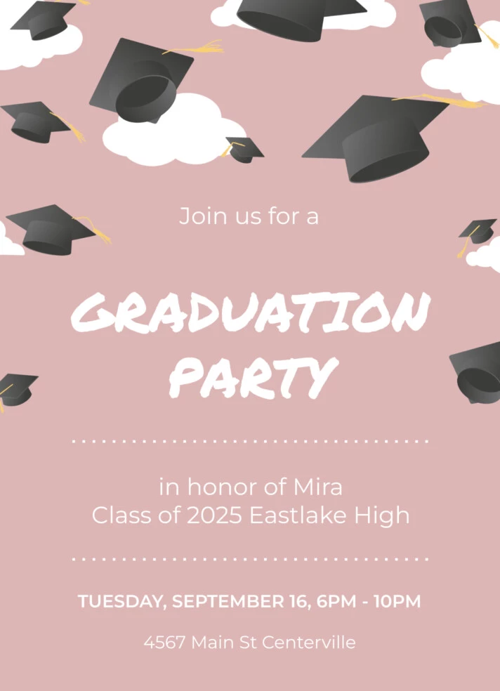 High School Graduation Announcement Free Google Docs Template