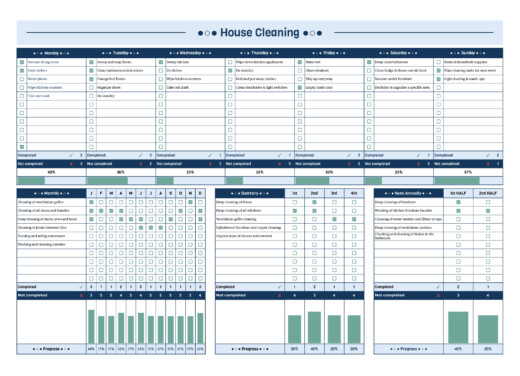 House Cleaning Checklist Free Google Sheets & Excel Template