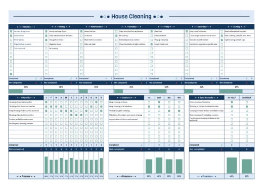 House Cleaning Checklist Free Google Sheets & Excel Template