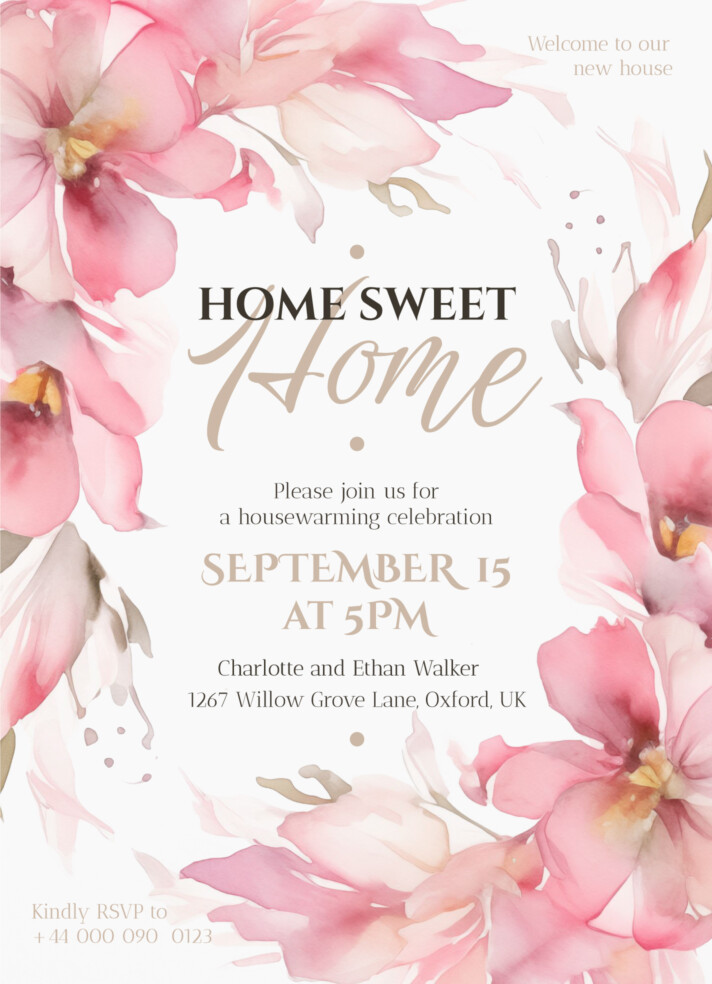 Housewarming Invitation Free Google Docs Template