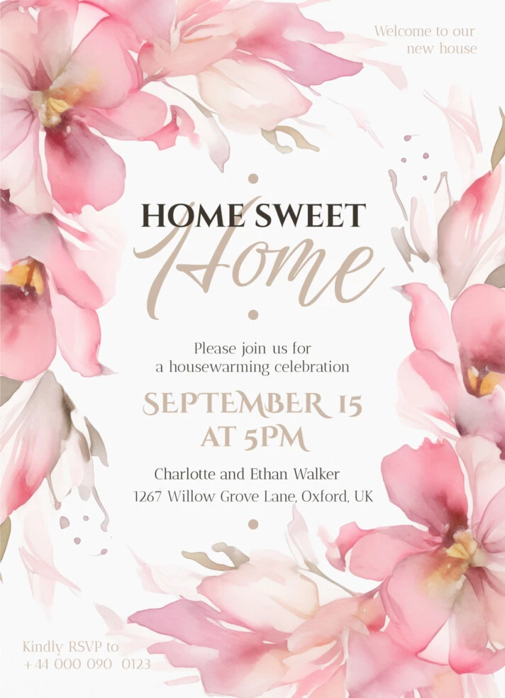 Housewarming Invitation Free Google Docs Template