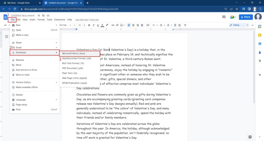 How to Save on Google Docs