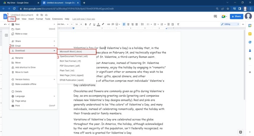 How to Save on Google Docs