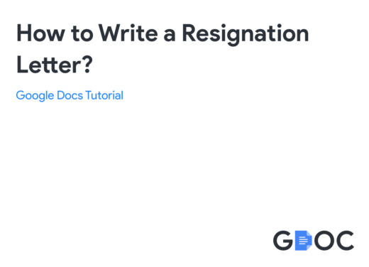 How to Write a Resignation Letter? Free Google Docs Template