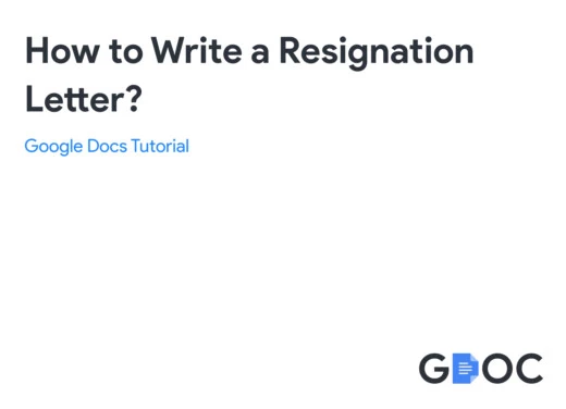 How to Write a Resignation Letter? Free Google Docs Template
