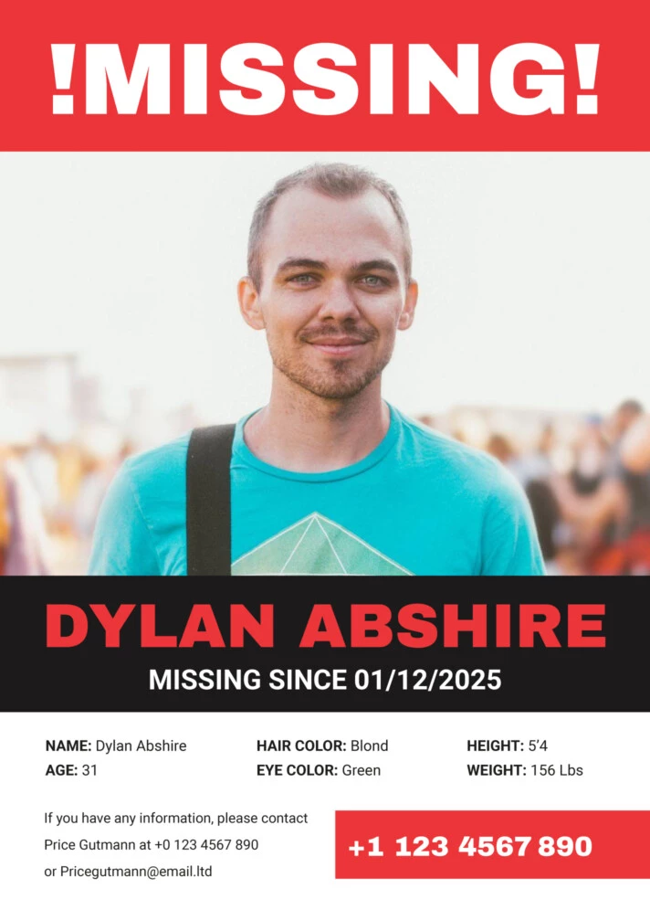 Missing Person Flyer Free Google Docs Template