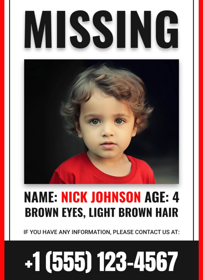 Missing Person Poster Free Google Docs Template