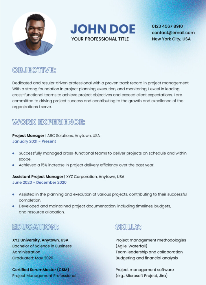 Modern Resume Free Google Docs Template