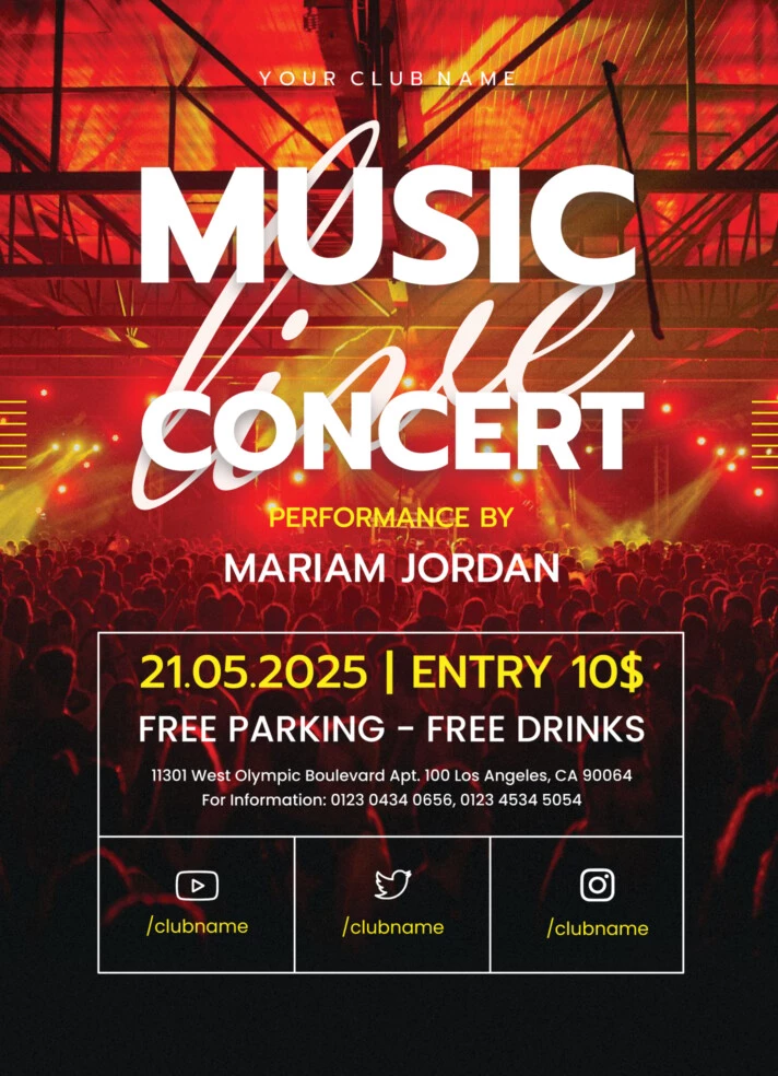 Music Concert Flyer Free Google Docs Template