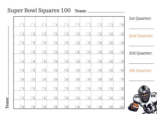 Free Printable 2018 Super Bowl Betting Squares - Stylish Spoon