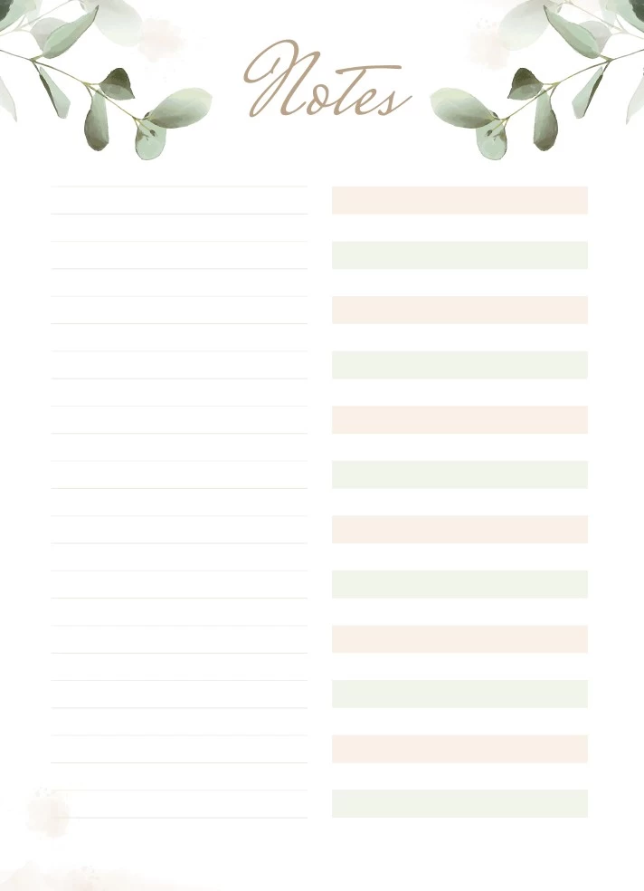 Notes Free Google Docs Template