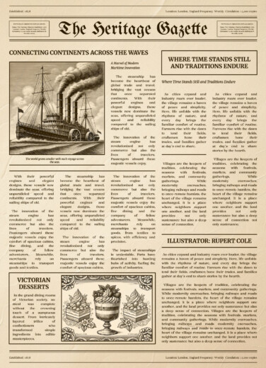 Old Timey Newspaper Free Google Docs Template