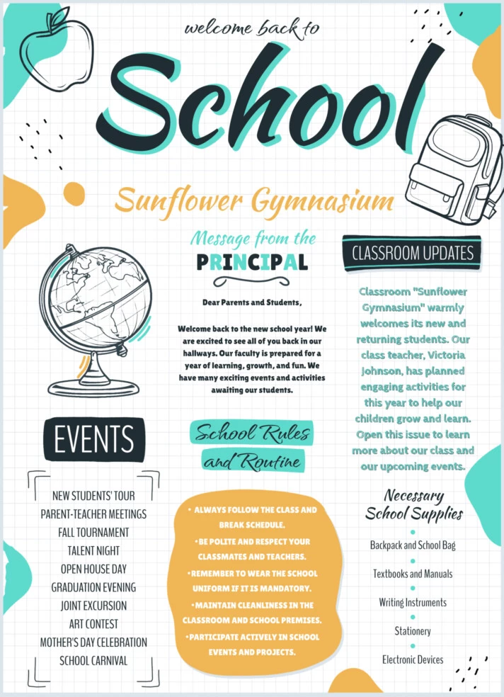 Parents Newsletter Free Google Docs Template
