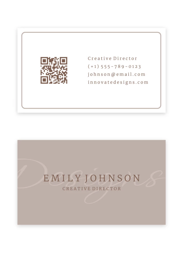 QR Code Business Card Free Google Docs Template