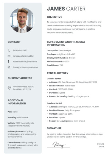 Renter Resume Free Google Docs Template