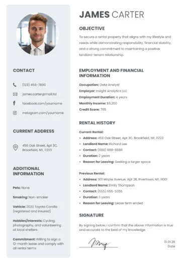 Renter Resume Free Google Docs Template
