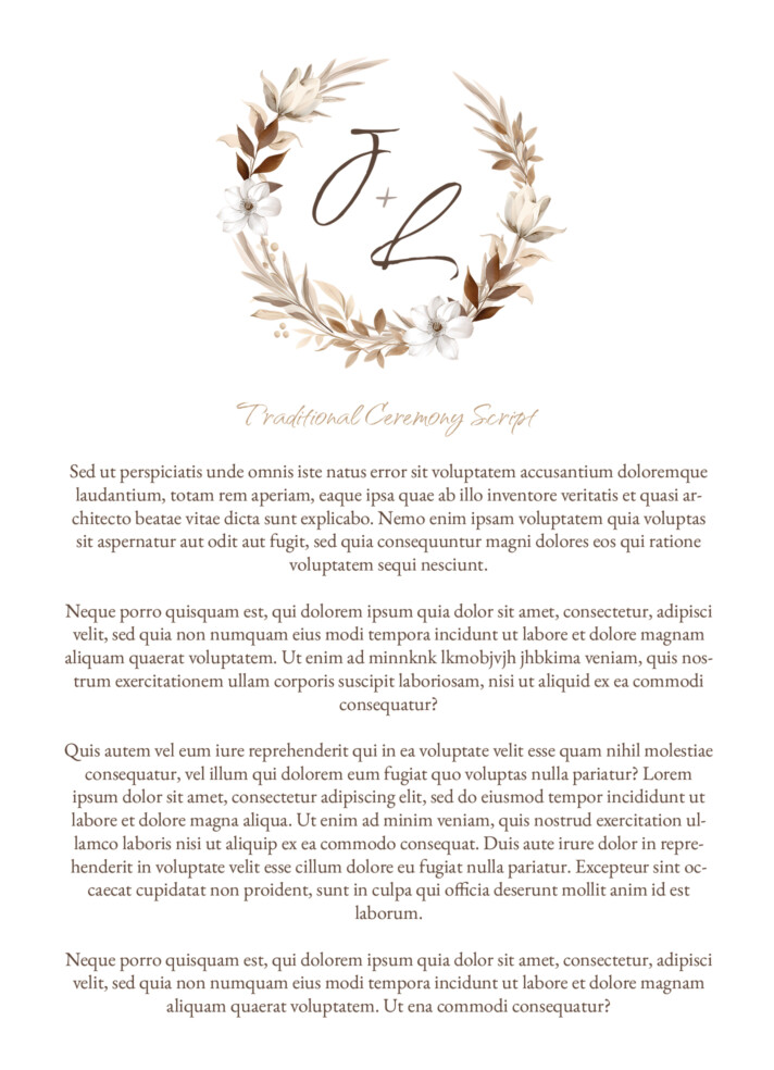 Rustic Wedding Ceremony Script Free Google Docs Template