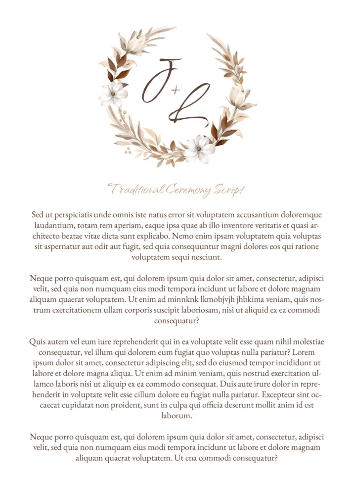 Rustic Wedding Ceremony Script Free Google Docs Template