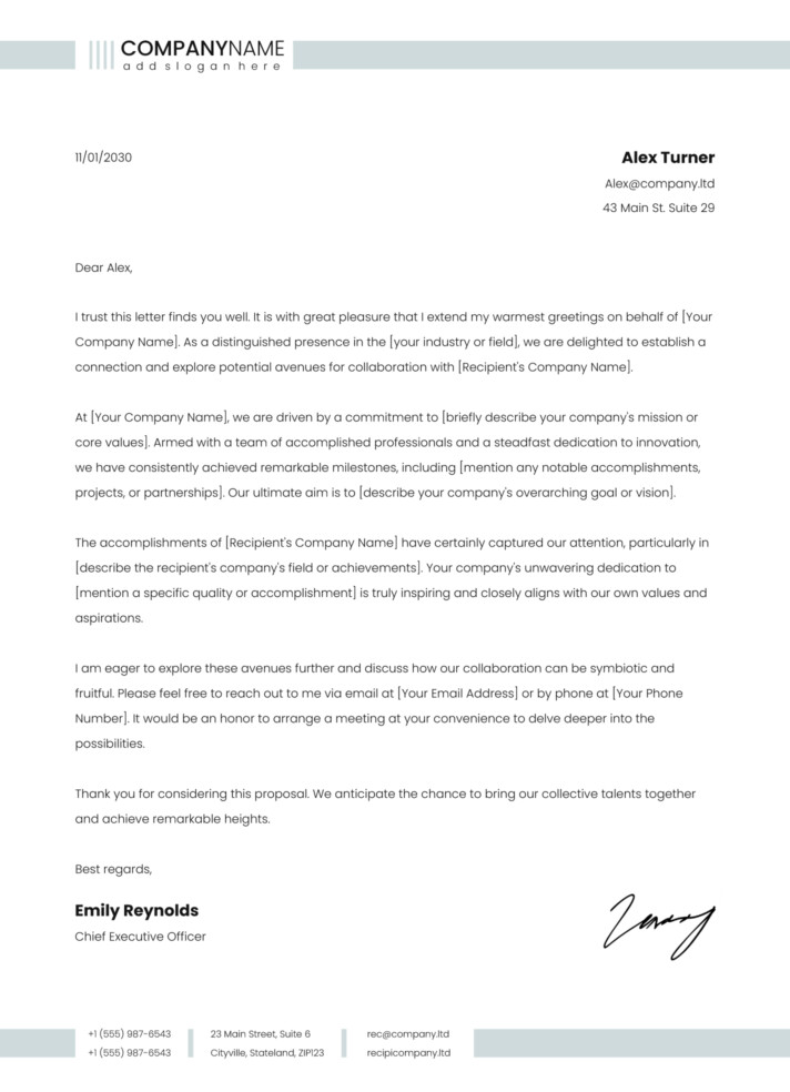 Sample Letterhead Free Google Docs Template