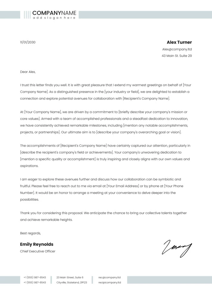Sample Letterhead Free Google Docs Template