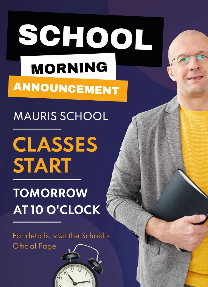School Morning Announcement Free Google Docs Template