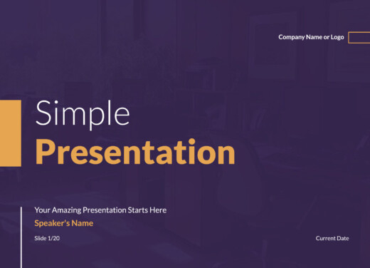 Simple Professional Presentation Free Google Slides & PowerPoint Template