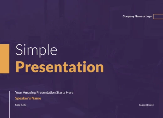 Simple Professional Presentation Free Google Slides & PowerPoint Template