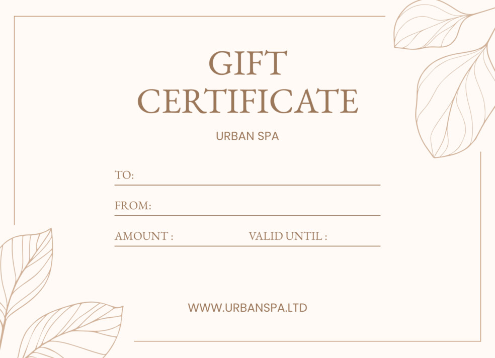 SPA Gift Certificate Free Google Docs Template