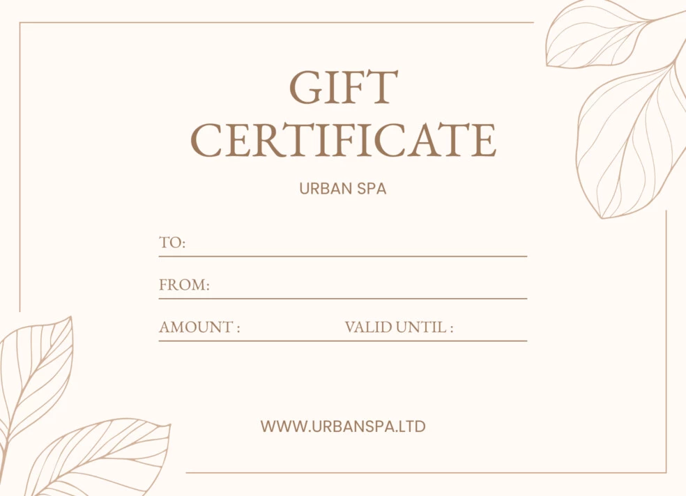 SPA Gift Certificate Free Google Docs Template