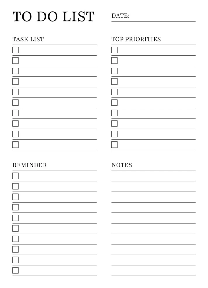 To Do List Free Google Docs Template